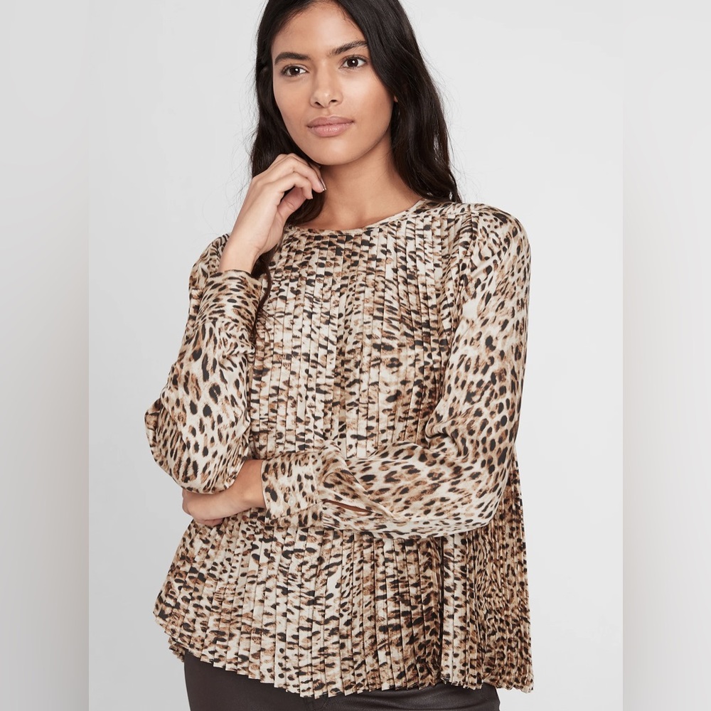 Banana Republic Satin Pleated Blouse